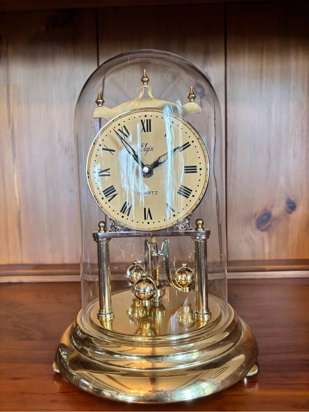 Vintage Elgin Gold Anniversary Mantel Clock